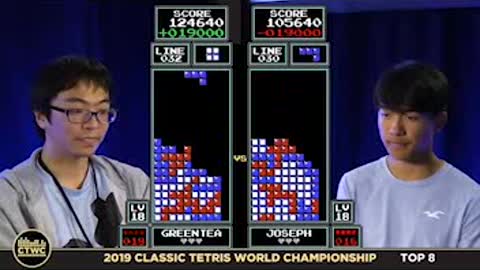 Greatest Classic Tetris Match EVER! Greentea vs. Joseph EPIC 2019 CTWC Quarterfinal FULLSCREEN 6