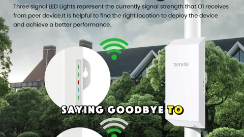 Tenda O1 Outdoor Access Point 300Mbps Long Range Smart Manage Router CPE 2.4GHz PoE Wireless Bridge