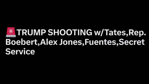 Andre Tate..."everyone protecting Trump was told not to kill him"