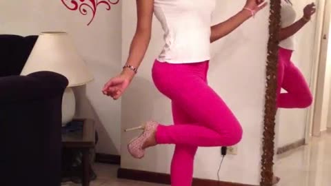 Beautiful Tgirl in Tight Pink Jeans