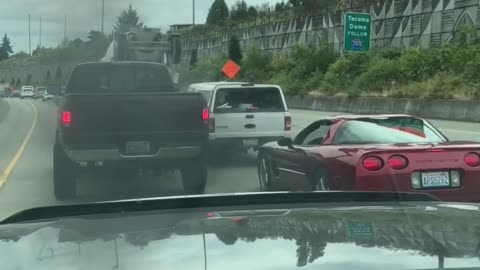 Dodge Vs. Corvette Road Rage