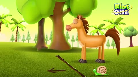 The Horse and The Snail | Funny Short Story For Kids - KidsOne