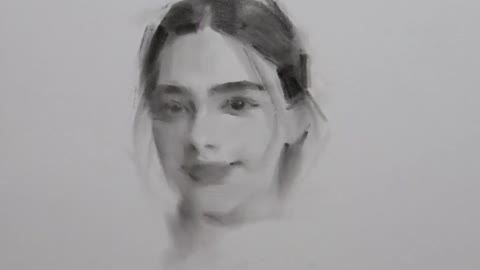 Drawing a portrait of a girl in a sketch style, the content is very suitable for learning 5