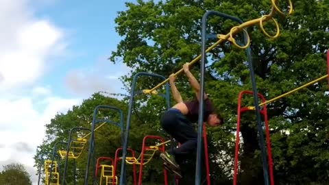 Collab copyright protection - monkey bars guy loses hat falls back