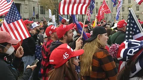 Freedom Plaza Patriot Support Chants MAGA Rally 12/12/2020