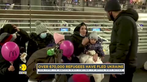 Berlin welcomes refugees from Kyiv as over 670,000 Ukrainians flee the country amid Russian invasion