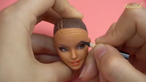 Barbie Doll Makeover Transformation ~ DIY Miniature Ideas for Barbie ~ Wig, Dress, Faceup, and More!