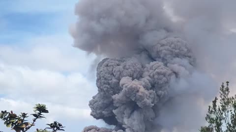 Billowing Smoke From the Active Volcano