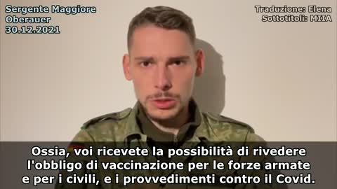 Sergente Maggiore Oberaurer: Questo è un avvertimento, rinunciate agli obblighi vaccinali