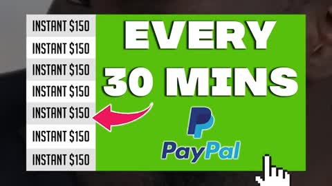 Earn $150 Every 30 Minutes Free PayPal Money (Earn Money Online) #Shorts