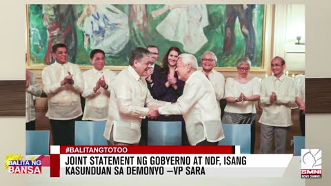 Joint statement ng gobyerno at N D F, isang kasunduan sa d e m o n y o —VP Sara via Jyson Rubrico