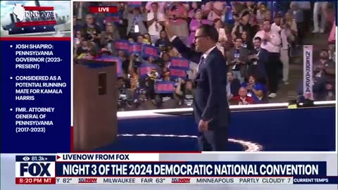 Pennsylvania Gov. Josh Shapiro speaks at DNC | LiveNOW from FOX