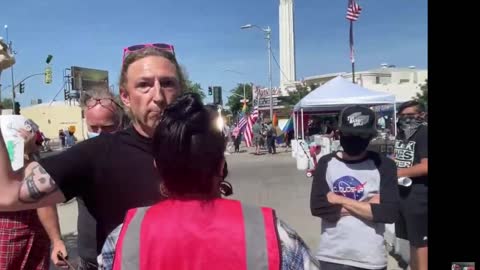 Organizer for Save The Tower Demonstration Committee assaults Oreo Express