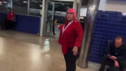 Pink hair leftest Greyhound Supervisor throws me out of the bus terminal !!