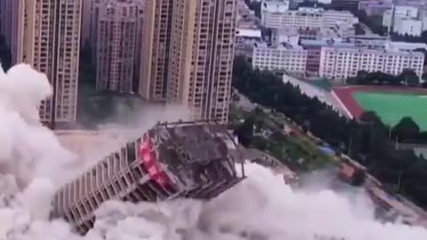 China: Fifteen brand new high rise buildings purposely blown up in 15 seconds