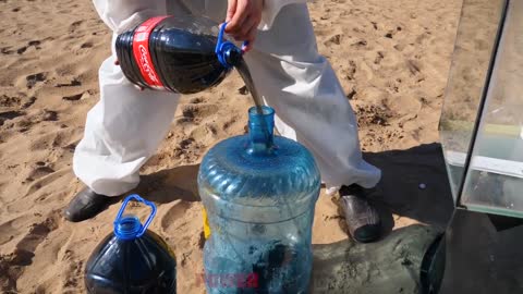 Experiment of coca cola and mentos