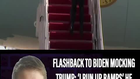 FLASHBACK TO BIDEN MOCKING TRUMP: 'I RUN UP RAMPS' HE 'STUMBLES DOWN RAMPS'