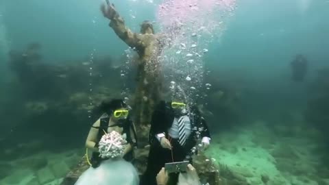 Florida couple get married underwater