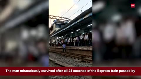 Mumbai: Lucky escape for daredevil commuter, video goes viral