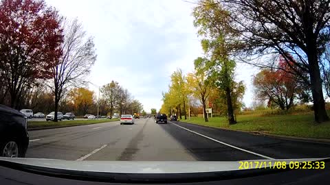 Near Miss On Motorway As Road Rage Driver Makes A Sudden Turn