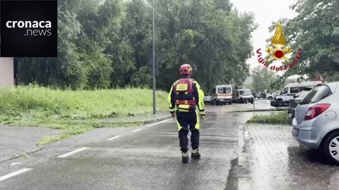 Maltempo in Lombardia, intervento dei Vigili del fuoco