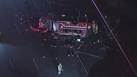 Mass Casualty incident declared as fire truck crashes on Orange County freeway in Irvine