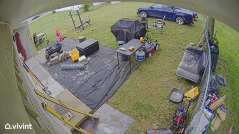 Runaway Tire Crashes Into Man's yard