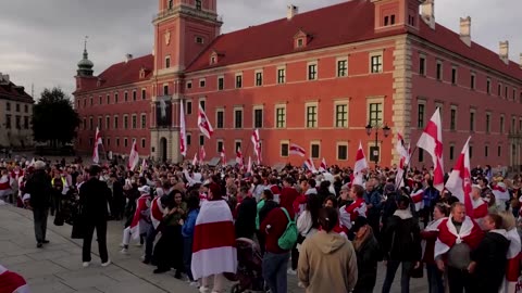 Belarus opposition marches on election anniversary