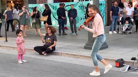 INCREDIBLY CUTE GIRL JOINS ME | Dua Lipa - Levitating | Violin Cover - Karolina Protsenko