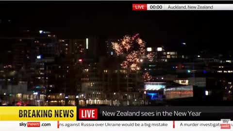 New Zealand welcome 2022 with fireworks Happy New Year 2022