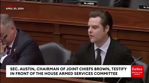 'Just Own Up To It': Matt Gaetz Grills Sec. Lloyd Austin On The F-35 Program