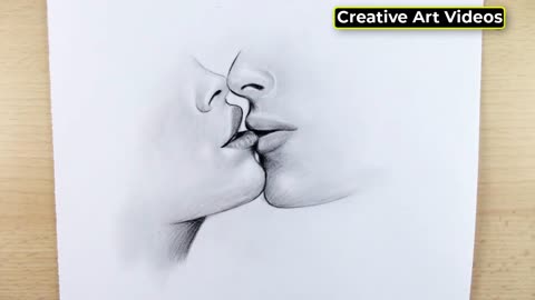 Love drawing for beginners | Couple sketch step by step | Easy drawing tutorial