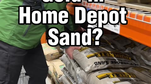 Gold in Home Depot sand