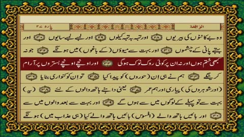 SURAH WAQIAH JUST URDU TRANSLATION WITH TEXT FATEH MUHAMMAD JALANDRI HD