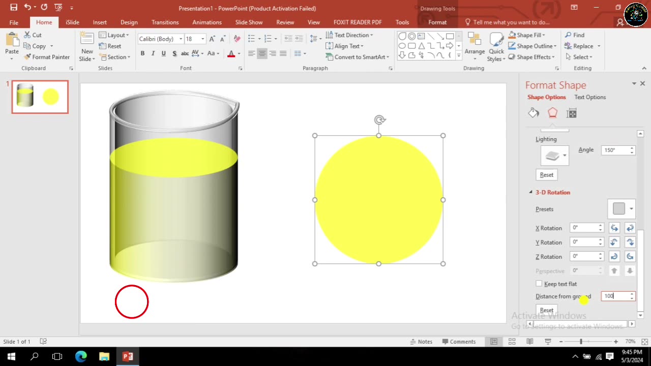 How to draw a schematic diagram of Beaker with stirring effect using ...