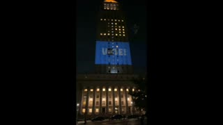 Anti-Trump Projection On Courthouse