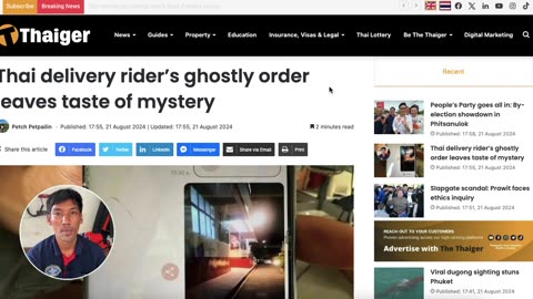 Jason W Chan's Take - Freedom Fighter: Thai delivery rider’s ghostly order leaves taste of mystery