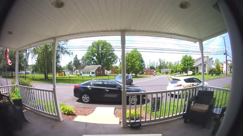 Doorbell Camera Catches Crash into House