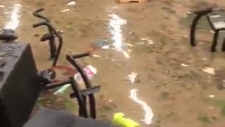 Gym suffers extreme flooding in Rio de Janeiro