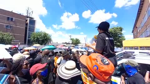 Student protest at Pretoria West police station