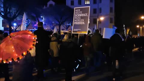 MONTAGSSPAZIERGANG - BAUTZEN, Innenstadt, 28 11 2022, 95. MAHNWACHE