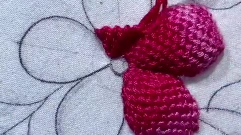 Hand Embroidery- 3D petals.Amazing Embroidery Stitches For Beginners -Guide to Sewing. #shorts