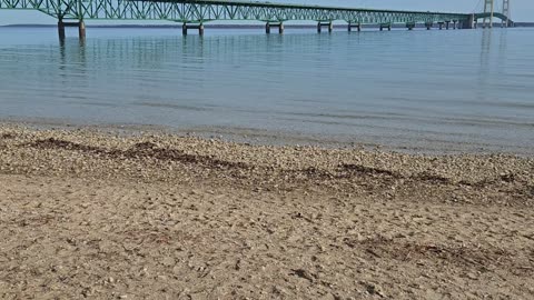 Mackinaw city view of bridge