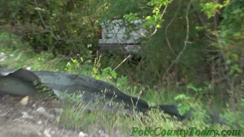 DRIVER CRASHES THROUGH GUARDRAIL, GOODRICH TEXAS, 04/21/22...