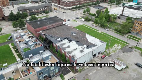 Drone footage of tornado damage in Cleveland