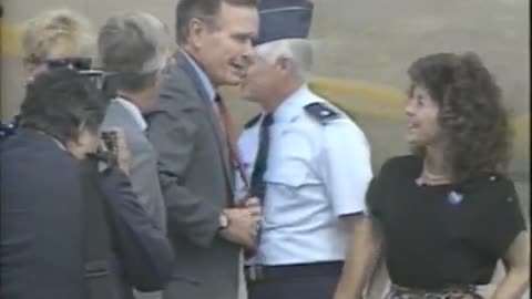 July 22, 1988 - Vice President George H.W. Bush Arrives in Memphis