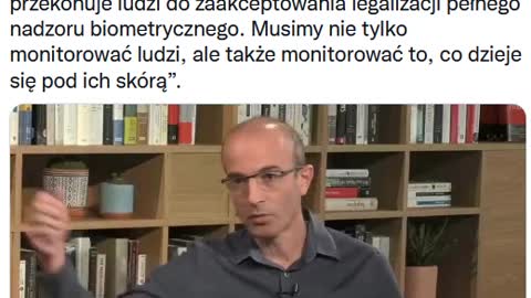 Yuval Noah Harari otwarcie mowi o kontroli ludzi