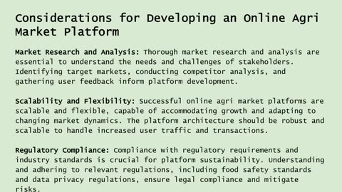 What Makes a Successful Online Agri Market Platform? Key Features and Considerations