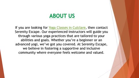 If you are looking for Yoga Classes in Culclare