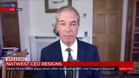 Bombshell Nigel Farage ex Member Parliament Exposing NatWest Bank UK CEO Resigning for Closing His Bank Account